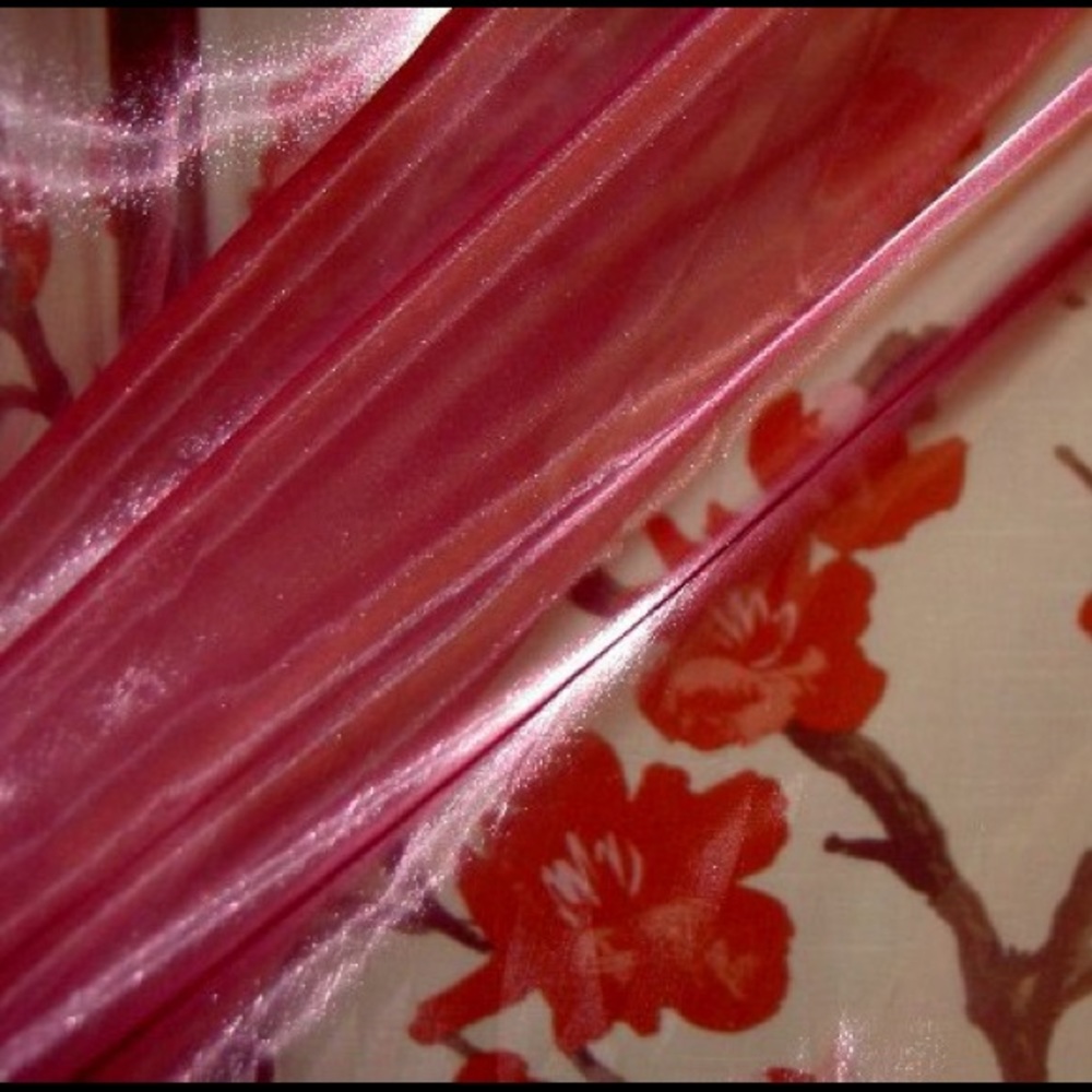 Translucent Polyester Sheer Fabric in Raspberry - Picture 3 of 4